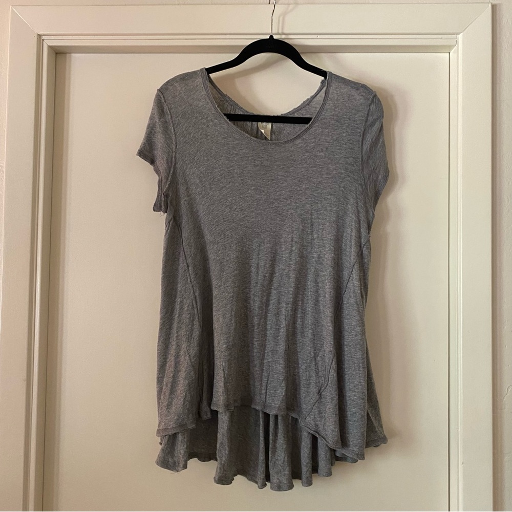 We The Free Gray Over-sized Babydoll Top!